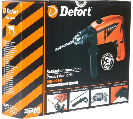 Ударная дрель DEFORT DID-501-B 93729806