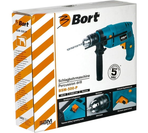 Ударная дрель BORT BSM-500-P 93729080