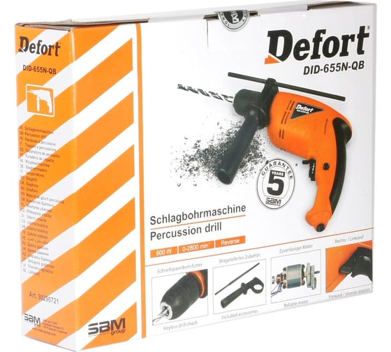 Ударная дрель DEFORT DID-655N-QB 98290721
