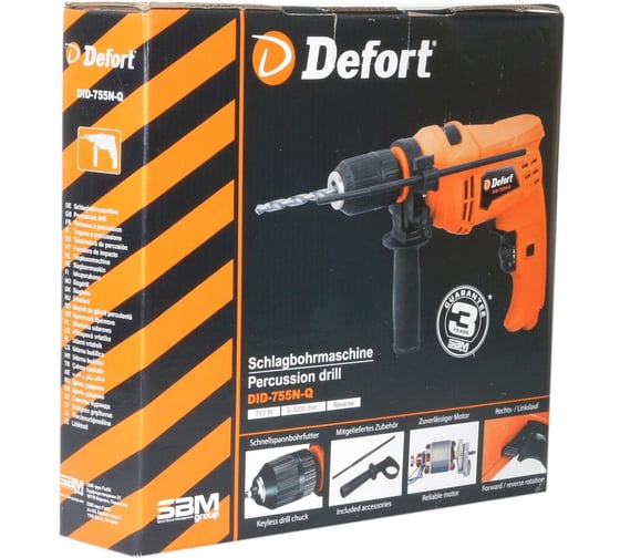 Ударная дрель DEFORT DID-755N-Q 53728373