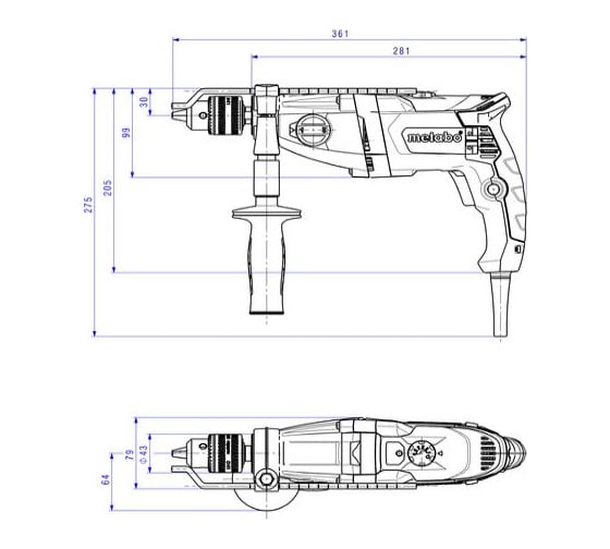 Ударная дрель Metabo SBE 780-2 600781510