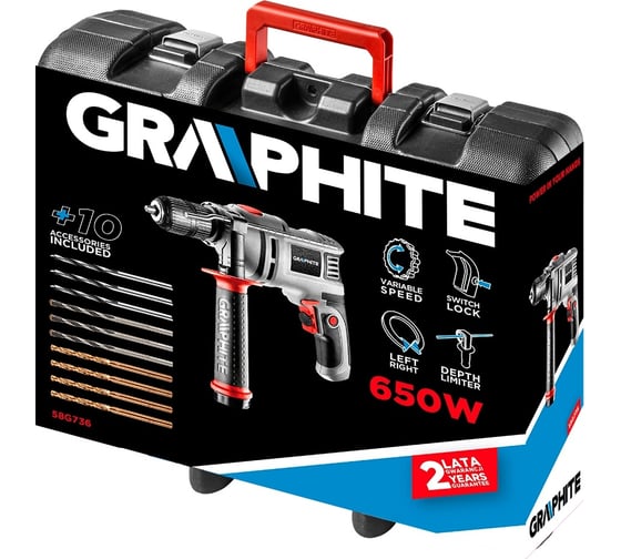 Ударная дрель GRAPHITE 58G736
