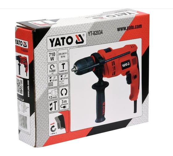 Ударная дрель YATO 710 Вт YT-82034