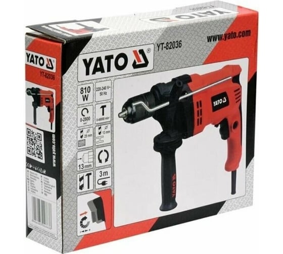 Ударная дрель YATO 810 Вт YT-82036