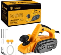 Рубанок DEKO DKEP1100W SET1, 1100Вт, 82 мм 083-1074
