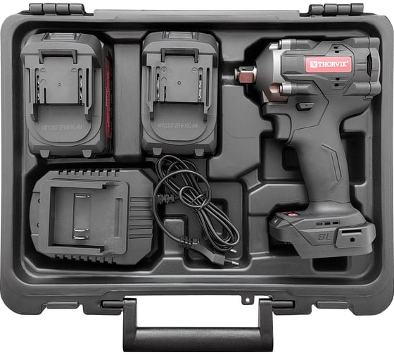 Ударный аккумуляторный бесщеточный гайковерт THORVIK BBIW12620 1/2 DR, 21 В, 620 Нм 053797