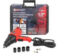 Ударный электрический гайковерт Forcekraft 1/2 220-240 V, 1010 W, 500 Нм, с комплектом головок 17, 19, 21, 22 мм FK-F-03071(52541)