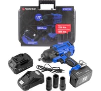 Гайковерт ударный аккумуляторный Forsage 1/2" + набор головок, в кейсе F-WT02F1161(51694)