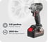 Ударный аккумуляторный гайковерт RUNTEC TECHNIC 1/2, 20 В, 2x4 Ач, 300 Нм RT-IW300T 1