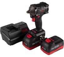 Гайковерт аккумуляторный ударный MIGHTY SEVEN 1/2", 900 Нм, 18 В, укороченный, 4 предмета, кейс DW-404A