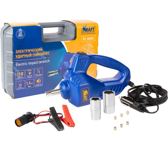 Электрический ударный гайковерт KRAFT 1/2", 350 Нм KT 705057 1