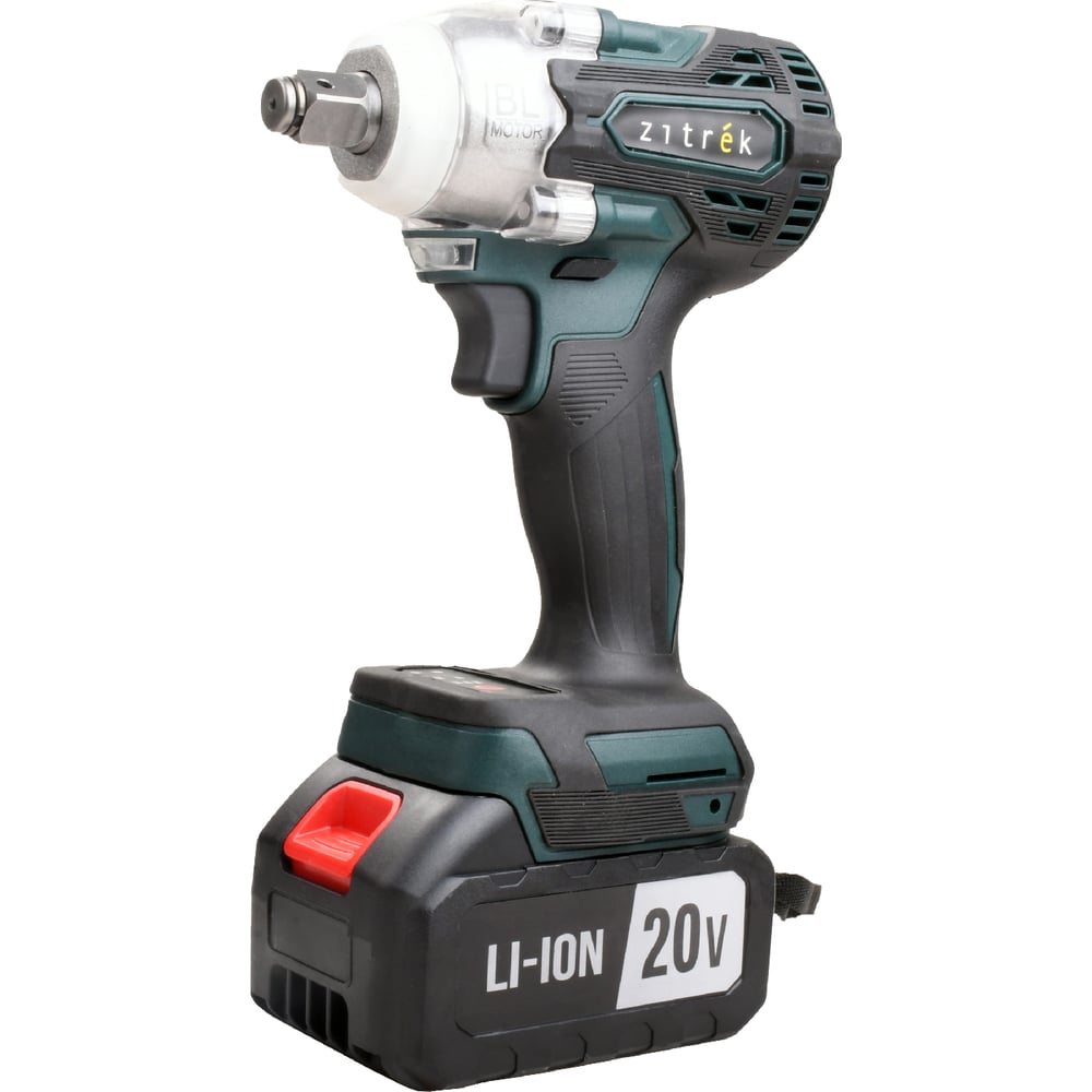 Гайковерт аккумуляторный бесщеточный Zitrek Crusher 20 в кейсе, 20В ...