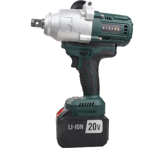 Гайковерт аккумуляторный бесщеточный Zitrek Crusher 20 PRO MAX в кейсе, 20В, 2000 Нм, 2x6,0Ач 085-1023