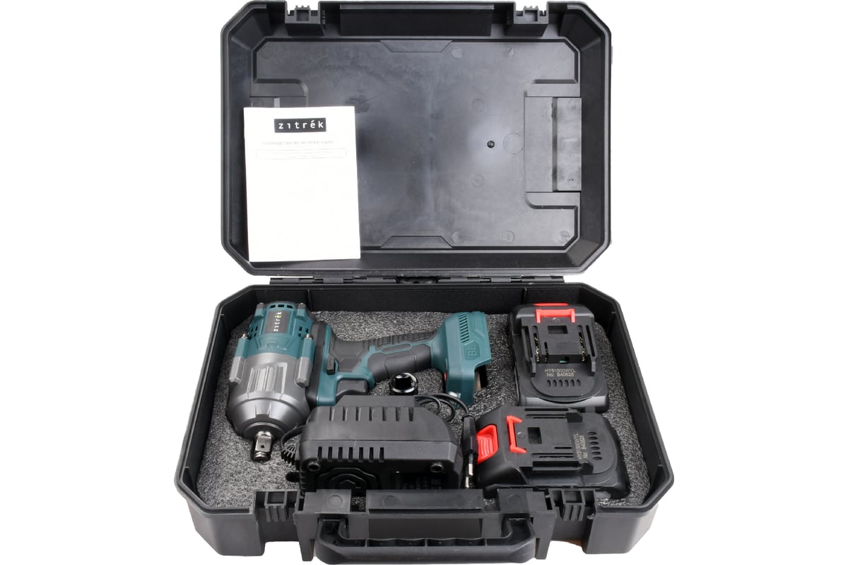 Аккумуляторный бесщеточный гайковерт Zitrek Crusher 20 PRO в кейсе, 20В ...