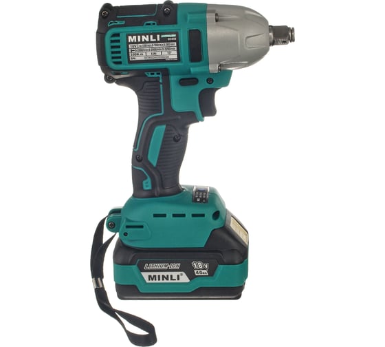 Аккумуляторный бесщеточный ударный гайковёрт MINLI 1/2 350N.m Li-ion 18Vx2 DC802-4.0A