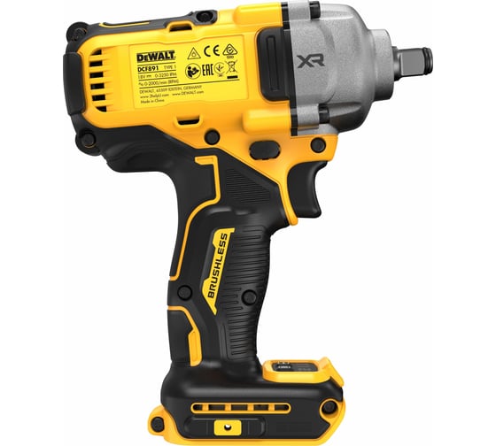 Аккумуляторный гайковерт DEWALT DCF891P2T, 18 В, 1084 Нм, 3250 уд/мин, с 2 АКБ 5 Ач и ЗУ, в кейсе TSTAK DCF891P2T-QW
