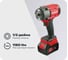 Гайковерт ударный аккумуляторный бесщёточный Rotake 8812 (T2-40D) 1/2DR, 18В, 1180 Нм 014300 20