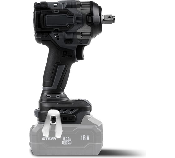 Гайковерт ударный аккумуляторный Ставр 1/2, 650 Нм, BL двиг, 18V UNI-M, 650Нм, Stavr SWI 18BL-650V, 3 режима, срыв 850 Нм 9022300050