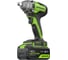 Гайковерт ударный GreenWorks GD24IW400, 24V, б/щет, 0-2800об/мин, 4000уд/мин, 1/2'', 400Нм, 1x4Ач, ЗУ, коробка 3802907VUB 6