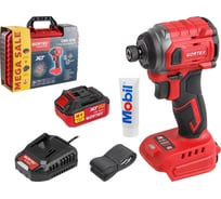 Аккумуляторный ударный гайковерт/винтоверт WORTEX CWR 0218 в чем. XLT 1x4 А*ч, бесщеточный, 18 В, 220 Н*м 1329730