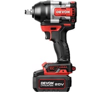 Аккумуляторный гайковерт DEVON 2 АКБ 4 Ач, ЗУ, сумка, 5759-LI-20-SET