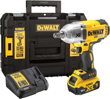 Аккумуляторный гайковерт Dewalt DCF899P1, 18 В, 950 Нм, 2400 уд/мин, с АКБ 5 Ач и ЗУ, в кейсе TSTAK DCF899P1-QW