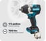 Гайковерт ударный аккумуляторный Makita LXT BL 18В, 1/2", 700Нм, (1x3Ач, з/у), кейс, крючок, подсветка DTW700RF1J 1