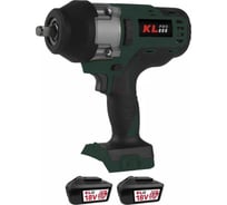 Профессиональный бесщеточный гайковерт аккумуляторный KLPRO 18В, Li-ion-2шт, 8.0Ач, 800Нм, 2 скорости, подсветка, З/У,в кейсе 20234 KLSS18BHX-80