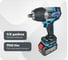 Гайковерт аккумуляторный ударный AktiTool BG204 SET (700 H*m, 20В, Li-ion аккумулятор 4000 mAh 2 шт, ЗУ, набор головок, кейс) 101311 1
