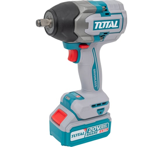 Аккумуляторный ударный гайковерт TOTAL 1/2” 850Нм  TIWLI2085
