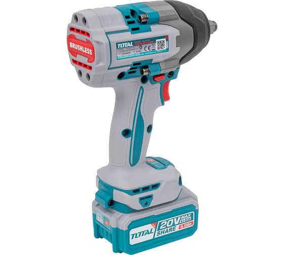 Аккумуляторный ударный гайковерт TOTAL 1/2” 850Нм  TIWLI2085