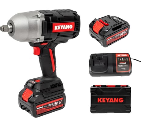 Аккумуляторный ударный гайковерт KEYANG 2 АКБ 5 А*ч IW20BLH-1000V (Set)
