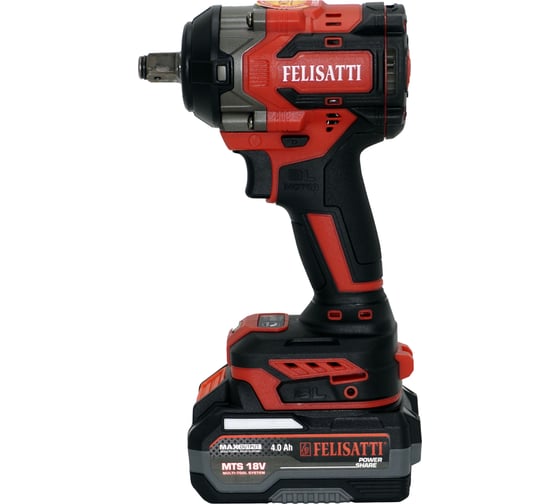 Аккумуляторный ударный гайковерт Felisatti FT 650Нм (кейс, 1 аккум. 4,0Ач, ЗУ 4А) 15837
