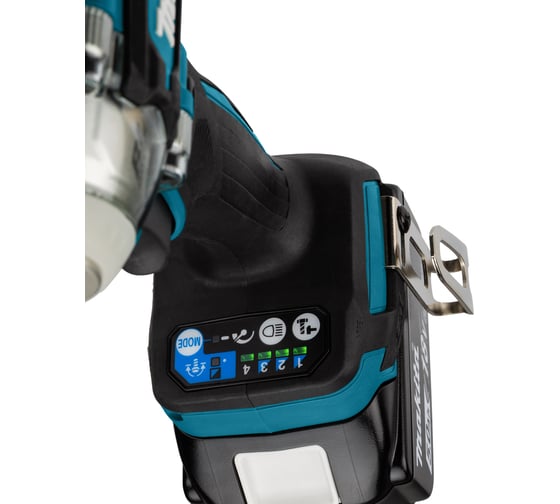 Гайковерт ударный аккумуляторный Makita LXT BL 18В XPT, квадрат 1/2", 330Нм, 4 скорости, подсветка, тормоз двигателя, регулировка оборотов, АКБ 1x3.0Ач, з/у, Makpac. DTW300SF1J