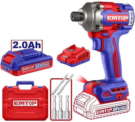 Гайковерт ударный аккумуляторный EMTOP ECIRL2028 1