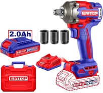Гайковерт ударный аккумуляторный EMTOP ECIWL2040