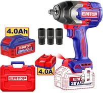 Гайковерт ударный аккумуляторный EMTOP ECIWL2085