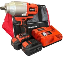 Аккумуляторный гайковерт DEVON 2 АКБ 4 Ач, ЗУ, сумка 5761-Li-20-SET