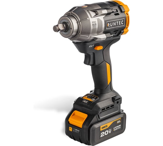Гайковерт ударный аккумуляторный RUNTEC PRO 1/2, 20В, 2*4Ач, 1100Нм RT-IW1100 1