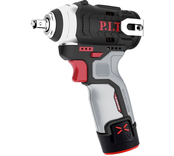 Гайковерт аккумуляторный бесщеточный P.I.T. IMPACT 12В, 120Нм, 3ск, кв. 3/8, 2 акб 2Ач, ЗУ PIW12K-120A/2 1