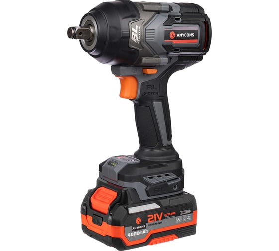 Бесщеточный ударный гайковерт Anycons 850Нм, 21В, 2 акб 4 Ач, AC-SD8502-4ah 1