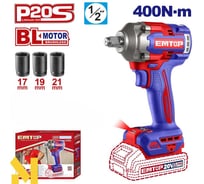 Аккумуляторный ударный гайковерт emtop ECIWL20401