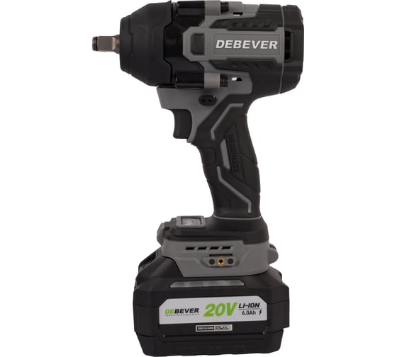 Гайковерт аккумуляторный Debever бесщеточный, ударный, квадрат 1/2,360Nm, 20B; в компл. АКБ 4,0 а/ч; з/у 4,0 а/ч DBE-6348CKIT 1