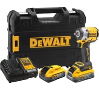 Аккумуляторный гайковерт DEWALT DCF921H2T, 18В, 610Нм, 3550 уд/мин, с 2 АКБ 5 Ач и ЗУ, в кейсе TSTAK DCF921H2T-QW