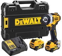 Аккумуляторный гайковерт DEWALT DCF901P2, 12В, 340Нм, 3250 уд/мин, с 2 АКБ 5 Ач и ЗУ, в кейсе TSTAK DCF901P2-QW