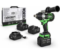 Гайковерт аккумуляторный бесщеточный WORTEN PRO MAX в кейсе 21В, 2000 Нм, 2x6,0Ач IM КА-90000722