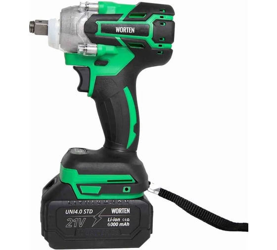 Гайковерт аккумуляторный бесщеточный WORTEN IM КА-90000722 в кейсе 2x6,0Ач 21В 2000 Нм