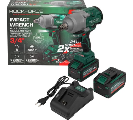 Гайковерт ударный Rockforce аккумуляторный 3/4 9000мАч RF-BLMI-268(66496)
