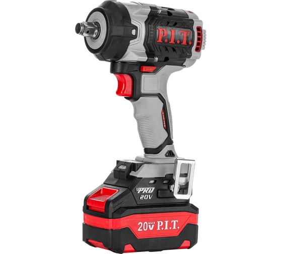Гайковерт P.I.T. IMPACT аккум. бесщеточный (20В, 600Нм, 1/2, 3ск, 0-2800уд/мин,2х4Ач) PIW20H-600A/2