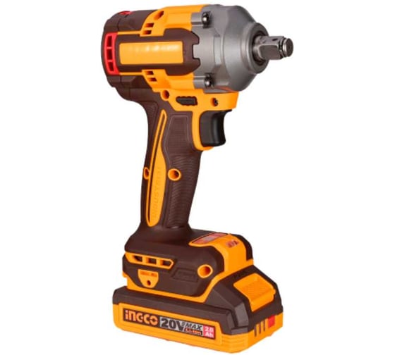Гайковерт + фонарь INGCO P20S(20В) 405Нм, акк., б/щ COSLI23056